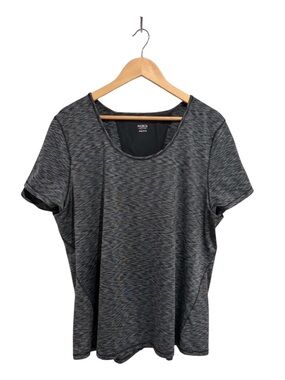 2/$25 Ricki’s Activewear Gray Short Sleeve Tee Breathable Mesh Back Panel